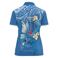Polynesia Diabetes Awareness Month Women Polo Shirt In November We Wear Blue LT14 - Polynesian Pride