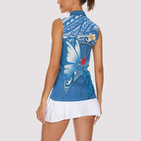 Polynesia Diabetes Awareness Month Women Sleeveless Polo Shirt In November We Wear Blue LT14 - Polynesian Pride