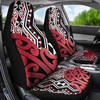 New Zealand Car Seat Cover Aotearoa Kowhaiwhai Mix Taniko Art - Red LT14 - Polynesian Pride