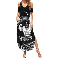 Black Hawaii Ikaika Warrior Family Matching Summer Maxi Dress and Hawaiian Shirt Hawaiian Power