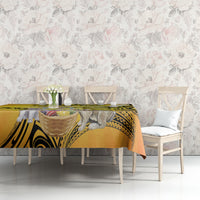 Polynesia Easter Day Tablecloth He Is Risen Lilium Longiflorum Polynesian Pattern