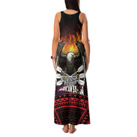 Fautasi Race Day American Samoa Family Matching Tank Maxi Dress and Hawaiian Shirt Bald Eagle Polynesian Tattoo LT14 - Polynesian Pride