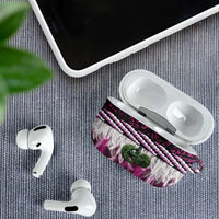 Pink Traditional Cloak Aotearoa AirPods Case Maori Paua Shell Korowai Pattern - Polynesian Pride