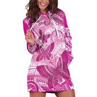 Personalised Polynesia Breast Cancer Awareness Hoodie Dress Think Pink Ribbon Polynesian Butterflies LT14 Pink - Polynesian Pride