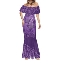 Personalised Polynesia Lupus Awareness Month Mermaid Dress Warrior Purple Ribbon Polynesian Butterflies