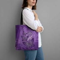 Polynesia Lupus Awareness Month Tote Bag Warrior Purple Ribbon Polynesian Butterflies