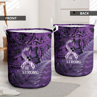 Lupus Awareness Month New Zealand Laundry Basket Be Strong Warrior Maori Silver Fern
