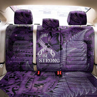 Lupus Awareness Month New Zealand Back Car Seat Cover Be Strong Warrior Maori Silver Fern LT14 - Polynesian Pride