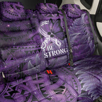 Lupus Awareness Month New Zealand Back Car Seat Cover Be Strong Warrior Maori Silver Fern LT14 - Polynesian Pride