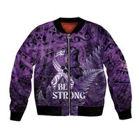 Lupus Awareness Month New Zealand Bomber Jacket Be Strong Warrior Maori Silver Fern