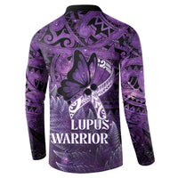 Lupus Awareness Month New Zealand Button Sweatshirt Be Strong Warrior Maori Silver Fern