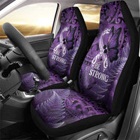 Lupus Awareness Month New Zealand Car Seat Cover Be Strong Warrior Maori Silver Fern LT14 - Polynesian Pride