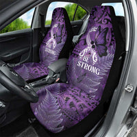 Lupus Awareness Month New Zealand Car Seat Cover Be Strong Warrior Maori Silver Fern LT14 - Polynesian Pride