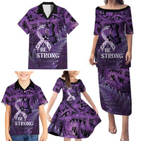 Lupus Awareness Month New Zealand Family Matching Puletasi and Hawaiian Shirt Be Strong Warrior Maori Silver Fern LT14 - Polynesian Pride