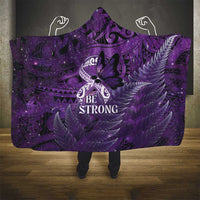 Lupus Awareness Month New Zealand Hooded Blanket Be Strong Warrior Maori Silver Fern LT14 - Polynesian Pride