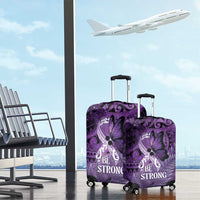 Lupus Awareness Month New Zealand Luggage Cover Be Strong Warrior Maori Silver Fern LT14 - Polynesian Pride