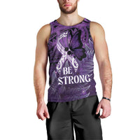 Lupus Awareness Month New Zealand Men Tank Top Be Strong Warrior Maori Silver Fern LT14 - Polynesian Pride