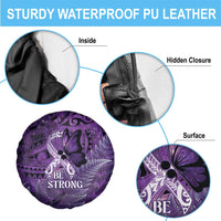 Lupus Awareness Month New Zealand Spare Tire Cover Be Strong Warrior Maori Silver Fern LT14 - Polynesian Pride