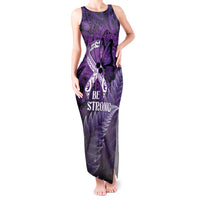 Lupus Awareness Month New Zealand Tank Maxi Dress Be Strong Warrior Maori Silver Fern LT14 Women Purple - Polynesian Pride