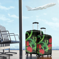 New Zealand Gecko Luggage Cover Aotearoa Maori With Pohutukawa Flowers