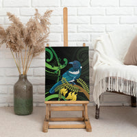 New Zealand Tui Bird Canvas Wall Art Aotearoa Maori With Kowhai Flowers LT14 - Polynesian Pride