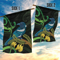New Zealand Tui Bird Garden Flag Aotearoa Maori With Kowhai Flowers LT14 - Polynesian Pride