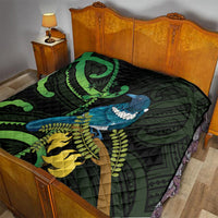 New Zealand Tui Bird Quilt Aotearoa Maori With Kowhai Flowers LT14 - Polynesian Pride