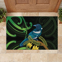 New Zealand Tui Bird Rubber Doormat Aotearoa Maori With Kowhai Flowers LT14 - Polynesian Pride
