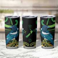 New Zealand Tui Bird Tumbler Cup Aotearoa Maori With Kowhai Flowers LT14 - Polynesian Pride