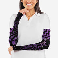 Purple Matariki New Zealand Arm Sleeves Maori Poutama Galaxy Vibes LT14 - Polynesian Pride