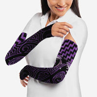 Purple Matariki New Zealand Arm Sleeves Maori Poutama Galaxy Vibes LT14 - Polynesian Pride