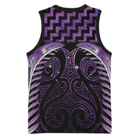 Purple Matariki New Zealand Basketball Jersey Maori Poutama Galaxy Vibes LT14 - Polynesian Pride