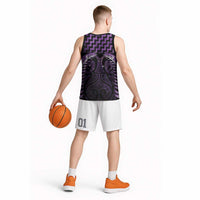 Purple Matariki New Zealand Basketball Jersey Maori Poutama Galaxy Vibes LT14 - Polynesian Pride
