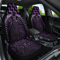 Purple Matariki New Zealand Car Seat Cover Maori Poutama Galaxy Vibes LT14 One Size Purple - Polynesian Pride