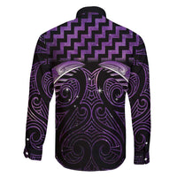 Purple Matariki New Zealand Family Matching Short Sleeve Bodycon Dress and Hawaiian Shirt Maori Poutama Galaxy Vibes LT14 - Polynesian Pride