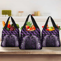 Purple Matariki New Zealand Grocery Bag Maori Poutama Galaxy Vibes LT14 3-pack One Size Purple - Polynesian Pride