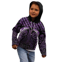 Purple Matariki New Zealand Kid Hoodie Maori Poutama Galaxy Vibes LT14 - Polynesian Pride