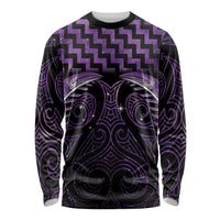 Purple Matariki New Zealand Long Sleeve Shirt Maori Poutama Galaxy Vibes LT14 Unisex Purple - Polynesian Pride