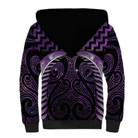 Purple Matariki New Zealand Sherpa Hoodie Maori Poutama Galaxy Vibes LT14 - Polynesian Pride