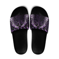 Purple Matariki New Zealand Slide Sandals Maori Poutama Galaxy Vibes LT14 Purple - Polynesian Pride