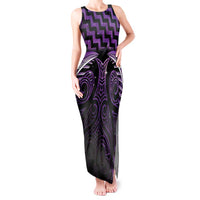 Purple Matariki New Zealand Tank Maxi Dress Maori Poutama Galaxy Vibes LT14 Women Purple - Polynesian Pride