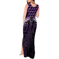 Purple Matariki New Zealand Tank Maxi Dress Maori Poutama Galaxy Vibes LT14 - Polynesian Pride