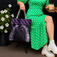 Purple Matariki New Zealand Tote Bag Maori Poutama Galaxy Vibes LT14 - Polynesian Pride