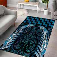 Blue Matariki New Zealand Area Rug Maori Poutama Galaxy Vibes