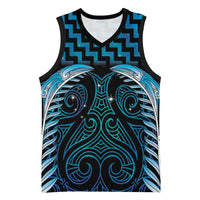 Blue Matariki New Zealand Basketball Jersey Maori Poutama Galaxy Vibes LT14 Unisex Blue - Polynesian Pride