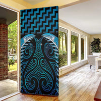 Blue Matariki New Zealand Door Cover Maori Poutama Galaxy Vibes LT14 - Polynesian Pride
