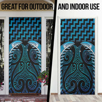 Blue Matariki New Zealand Door Cover Maori Poutama Galaxy Vibes LT14 - Polynesian Pride