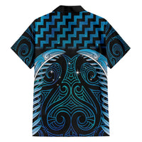 Blue Matariki New Zealand Family Matching Summer Maxi Dress and Hawaiian Shirt Maori Poutama Galaxy Vibes LT14 - Polynesian Pride