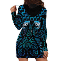 Blue Matariki New Zealand Hoodie Dress Maori Poutama Galaxy Vibes LT14 - Polynesian Pride