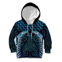 Blue Matariki New Zealand Kid Hoodie Maori Poutama Galaxy Vibes LT14 Hoodie Blue - Polynesian Pride